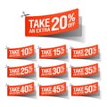 Take an Extra Sale coupons Royalty Free Stock Photo