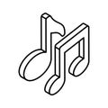 Take a glimpse at this creatively crafted music notes vector design in isometric style