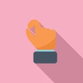 Take hand gesture icon flat vector. Sign pose