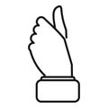 Take hand gesture icon outline vector. Sign pose