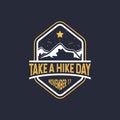 Take A Hike Day. November 17. Rubber stamp, background, label, poster, greeting card, letter, banner, vector illustration Royalty Free Stock Photo