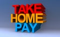 take home pay on blue Royalty Free Stock Photo