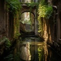 Secret Passage in the Enchanting Canals of Venice, Italy