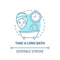 Take a long bath concept icon