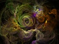 Futuristic surreal digital 3d design art abstract background fractal illustration for meditation and decoration wallpaper