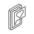 Take a look at this trendy isometric icon of romantic chat, love message vector