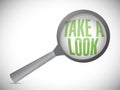 Take a look, under a magnifier. illustration Royalty Free Stock Photo