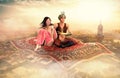 Take a magical ride with Aladdin and his beautiful princess on a journey above the clouds