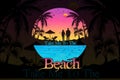 Take me to the beach with a summer couple t shirt design