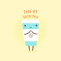 Take me with you. Cute coffee cup to go.