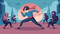 Take on multiple opponents in a realistic VR ninja combat training course that will push your strength and reflexes to