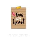 Take my heart. Valentines day calligraphy gift card. Hand drawn Royalty Free Stock Photo