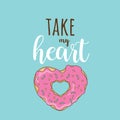 Take my heart vector February 14