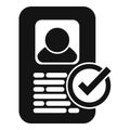 Take new cv candidate icon simple vector. Human staff Royalty Free Stock Photo