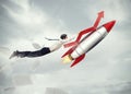 Take-off business success. 3D Rendering Royalty Free Stock Photo