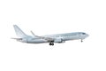 Take off a white passenger jetliner isolated Royalty Free Stock Photo