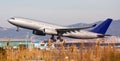 Take off passenger plane in the sky. Royalty Free Stock Photo