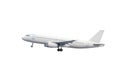 Take off a white passenger airliner isolated Royalty Free Stock Photo