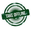 Take Offline - green grunge stamp
