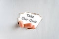 Take our quiz text concept Royalty Free Stock Photo