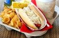 Take Our Tray with Hot Dog Meal Royalty Free Stock Photo