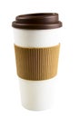 Take-out coffee with cup holder Royalty Free Stock Photo