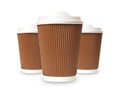 Take-out coffee in thermo cup. Royalty Free Stock Photo