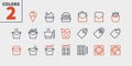 Take Out UI Pixel Perfect Well-crafted Vector Thin Line Icons 48x48 Ready for 24x24 Grid for Web Graphics and Apps with Royalty Free Stock Photo