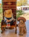 Visiting a textile shop at Mitla