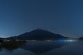 Mount Fuji under the stars Royalty Free Stock Photo