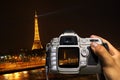 Take photo of night Paris