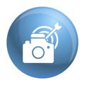 Take photo target icon, simple style