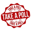 Take a poll grunge rubber stamp