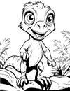 Take prehistoric safari with Dinosaur in Jungle Coloring Pages