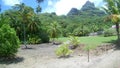 A nice view of Otemanu mountain, Bora Bora Royalty Free Stock Photo