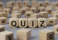 Take a quiz test your knowledge and challenge yourself with fun trivia and educational questions now online Royalty Free Stock Photo