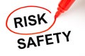 Take Risks Instead Of Safety Concept