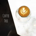 Take some coffee On the table white coffee tree