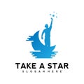 Take a star logo vector design template Royalty Free Stock Photo