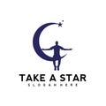 Take a star logo vector design template Royalty Free Stock Photo