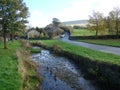 Take the stream or the road from Downham to Pendle Hill Royalty Free Stock Photo