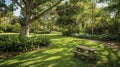 Take a stroll through the perfectly manicured gardens finding the perfect spot to enjoy your picnic Royalty Free Stock Photo