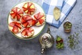 take a tea arab with delicious strawberry tartlet