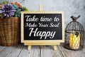 Take time to Make Your Soul Happy` Inspirational quotes text message