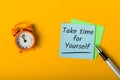 Take time for Yourself - concept of online education. Development and Self-study at quarantine time Royalty Free Stock Photo