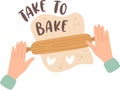 Take To Bake Lettering Sticker