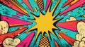 Take a trip down memory lane with this funky Retro Pop Art Explosion backdro