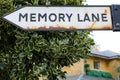 Take a trip down memory lane signpost with holly background