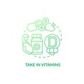 Take in vitamins green gradient concept icon