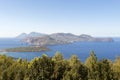 Seascapes of The Vulcano Island (Aeolian Islands) in Lipari, Messina Province, Sicily, Italy.